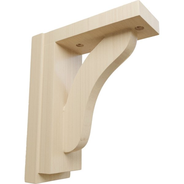 Ekena Millwork 2 1/2"W x 6 1/4"D x 7 1/2"H Reece Shelf Bracket, Rubberwood BKT02X06X07RERW